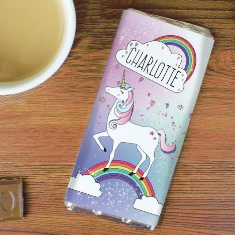Personalised Unicorn Milk Chocolate Bar Extra Image 2